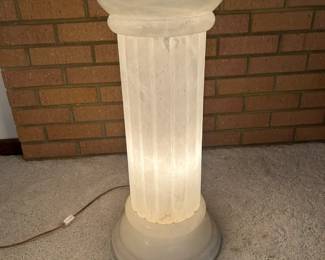Alabaster Lighted Pedestal 