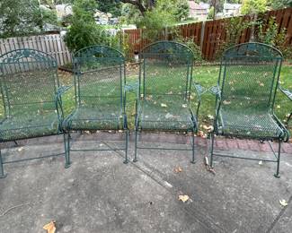 4 Metal Outdoor Chairs
