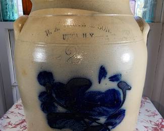 Loads of blue cobalt glaze STUNNING Crock