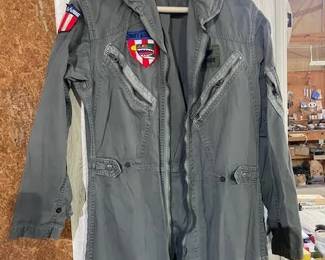 Lots of Vintage Militaria Jackets, Jump Suits, Etc.