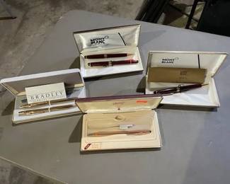 Bradly, Mont Blanc and Cross Pens