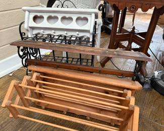 Unique shelves and vintage drying rack
