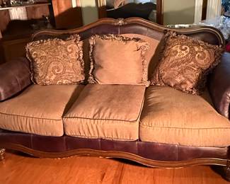 Leather/upholstery sofa(3 piece set)