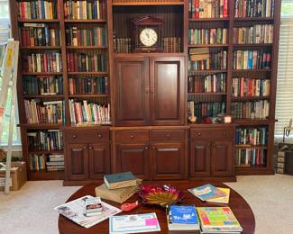 Wonderful books, vintage and current. Sorry, bookcase is not for sale