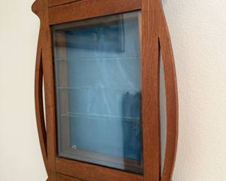 Antique glass tiny shelves shadow box