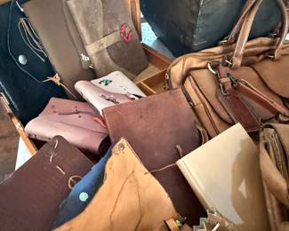 Lots of leather products 