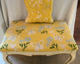 Early 1900s Needlepoint Bench