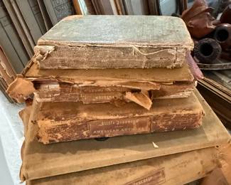 Lots of fine old leather bound books