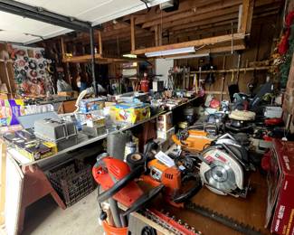 power tools, yard tools, electric, cordless, corded, anything and everything you need for your garage is available for sale! 