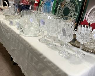 China, glassware, wine glasses, water glasses, serving ware for all holidays. Punch bowls, trays, crystal, tableware, baskets, bowls, dishes and more! 