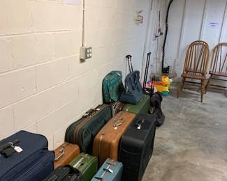 Shop luggage in all sizes, materials, and uses. Wooden furniture and chairs are priced to MOVE! 