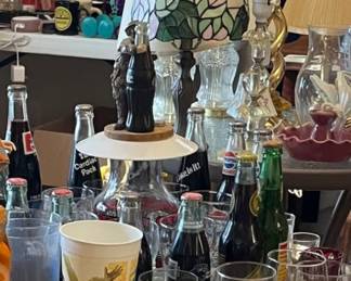 Tiffany lamps, wine glasses, collectible plastic cups, soda bottles and more. 