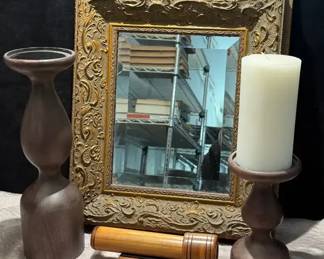 Crate Barrel Candle Holders, John Doyle Mirror Kaleidoscope
