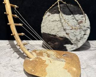 African Harp Hide Drum