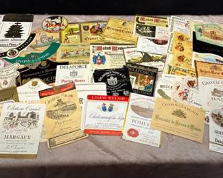Unused Wine Bottle Labels