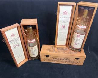Macallan Distillers Limited Gran Reserva Boxes Bottles