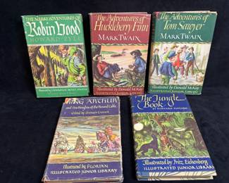 Junior LibraryPyle,Twain,Lanier Kipling Books