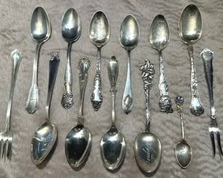 Collectible Sterling Silver Spoons A Few Other