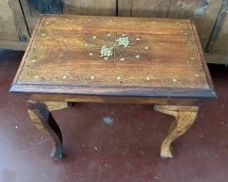 Small Brass Inlay Table