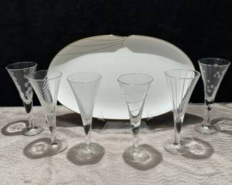 Nina Ricci Sango Maison Tray Complementing Glasses