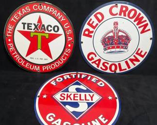Gasoline Company Metal Signs