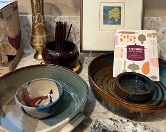 Assorted Handmade Pottery, Art and more