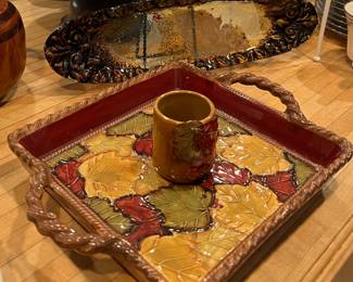 Serving Tray w Toothpick Holder