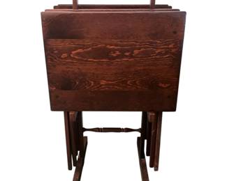 Wooden TV Trays Stand