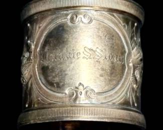 1971 Engraved Antique Napkin Ring Suspected Silver
