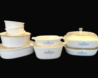 Corningware Blue Cornflower White Casserole Dishes