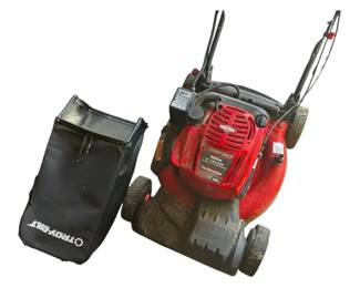 TroyBilt Electric Start Lawn Mower  Grass Collection Bag