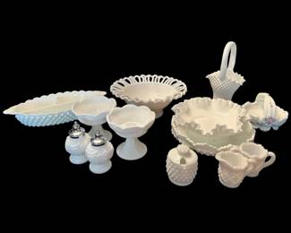 Fenton Hobnail More Milk Glass