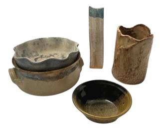 Blue Tan Handmade Pottery