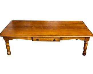 Wooden Coffee Table W Drawers
