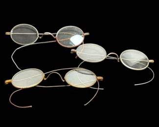 Three Pairs Of Antique Eye Glasses