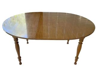 Oval Wooden Dining Room Table 
