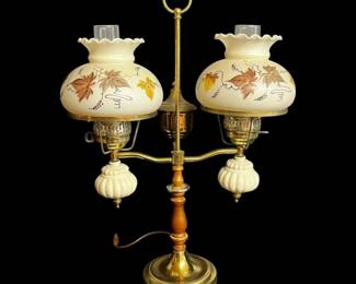 Vintage DoubleGlobe Hurricane Lamp