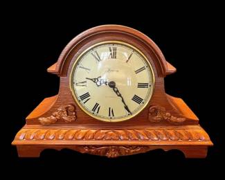 Loricron Westminster Carved Wooden Mantel Clock
