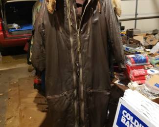 Leather flight suit