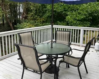 Umbrella Table Chairs