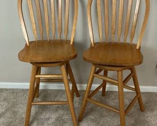 Spinning Wooden Barstools