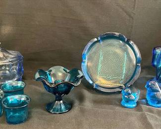 Blue Glass Decor 