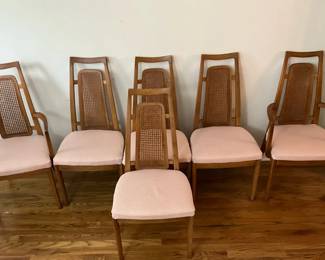 MCM Rattan Back Chairs