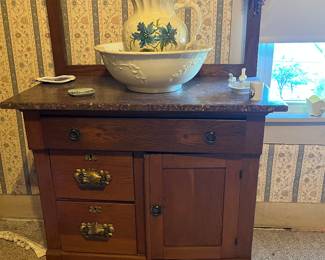 Marble top washstand