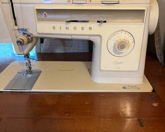 Singer sewing machine and cabinet