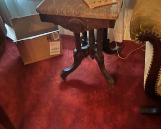 Marble top lamp table