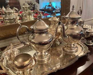 More silver plate serving pieces