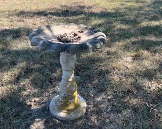 Concrete bird bath