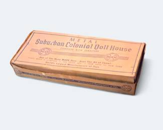 Metal Suburban Colonial Doll House