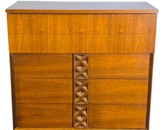 MCM Bassett Furniture Mayan Collection 4 Drawer Gentleman's Chest